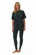 Piżama damska Febe zielona z napisem S Esotiq