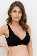 Biustonosz ciążowy i do karmienia piersią Margo z czarny z koronką S Italian Fashion