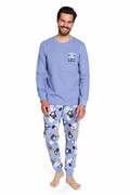 Piżama męska Sheep Back to bed niebieska XXL DN Nightwear