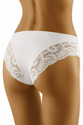 Bezszwowe majtki biodrowe z koronką Fara białe XL Wolbar