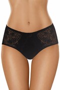 Damskie bawełniane figi z koronką 101 czarne XXL Gabidar