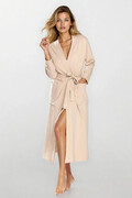 Bawełnianny szlafrok Melissa beżowy XXL DKaren