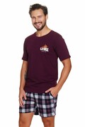 Piżama męska Chill teddy bordowa 3XL DN Nightwear