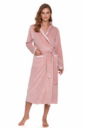 Welurowy szlafrok damski Sofie różowy XL DN Nightwear