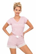 Piżama damska Simply pudrowy róż XL Donna