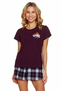 Piżama damska Chill teddy bordowa XXL DN Nightwear