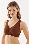 Biustonosz bezszwowy Top Shape mocca S/M Gabriella