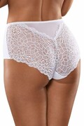 Figi z wysokim stanem i koronką 143 białe XXL Babell