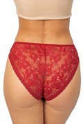 Koronkowe figi 233 bordowe S Donna