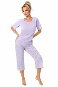 Piżama damska Fiorella 3/4 fioletowa M Donna