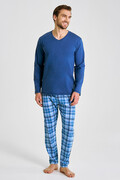 Bawełniana piżama męska Mark niebieska XXL Taro