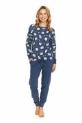 Piżama damska Cats ciemnoniebieska XL DN Nightwear