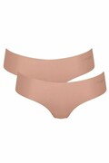 Bezszwowe majtki 2 pack Sloggi Zero Microfibre Hipster beżowe XS Sloggi