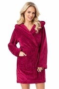 Cieplutki zimowy szlafrok Pamela bordowy XL/XXL Donna