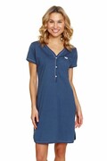 Bawełniana koszula damska Princessa II granatowa XXL DN Nightwear