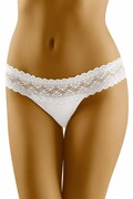 Damskie majtki biodrowe z koronką ECO-TI białe XL Wolbar