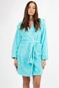 Damski puszysty szlafrok Diana turkusowy XXL DKaren