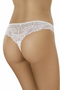 Koronkowe stringi damskie 45 białe S Gabidar