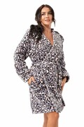 Szaro-różowy szlafrok Gepard XXL Dorota