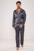 Satynowa piżama męska Adam szara 4XL De Lafense