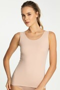 Bezszwowy bawełniany podkoszulek Cotton mood TANK TOP beżowy XXL Julimex