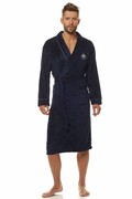 Szlafrok męski Marine ciemnoniebiesi z kotwicą XXL L&L