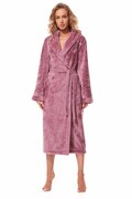 Ciepły szlafrok damski Lux brudny róż XXL L&L