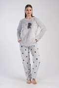 Cieplutka piżama Cats szara z kotami XL Vienetta Secret
