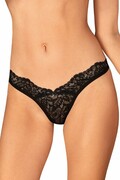 Stringi Ballastia czarne XL/XXL Obsessive