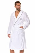 Szlafrok męski frotte Rafael biały bez kaptura XL L&L