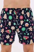 Szorty świąteczne z piernikami Comfort 167 czarne XXL Cornette
