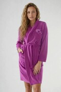 Szlafrok damski frotte Hannah fioletowy 3XL Dorota