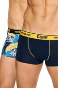2pack Męskie bokserki Neon Core niebiesko-żółte XXL Henderson