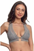 Biustonosz bralette Riana szary S Moraj