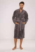 Szlafrok męski Hugo szary XXL De Lafense
