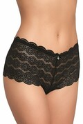 Koronkowe figi z nogawką171 czarne XXL Gabidar
