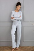 Bawełniana piżama Jade jasnoszara L/XL Sensis