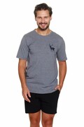 Krótka piżama męska Jeleń szara S DN Nightwear