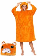 Pluszowa pomarańczowa bluza z kapturem / poduszka 2w1 Tygrys uni