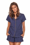 Piżama damska Selma Organic granat M DN Nightwear