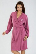 Damski szlafrok frotte Hannah w kolorze starego różu 3XL Dorota