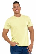 Męska koszulka bawełniana Regular żółta XXL Moraj
