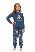 Piżama dziecięca Best friends z zwierzętami niebieska 122/128 DN Nightwear