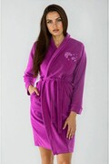 Szlafrok damski frotte Hannah fioletowy XXL Dorota