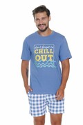Piżama męska Chill out II niebieska XL DN Nightwear
