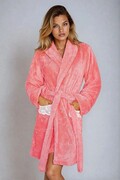 Ciepły szlafrok damski Paleo koralowy L Kalimo