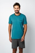 Krótka piżama męska Stefano turkusowa XXL Italian Fashion