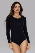 Bawełniane body z długim rękawem Julia czarny S Mitex