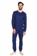 Bawełniana piżama męska Marcus w kolorze ciemnoniebieskim XXL DN Nightwear