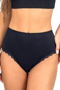 Wysokie figi bawełniane 251 czarne M Donna